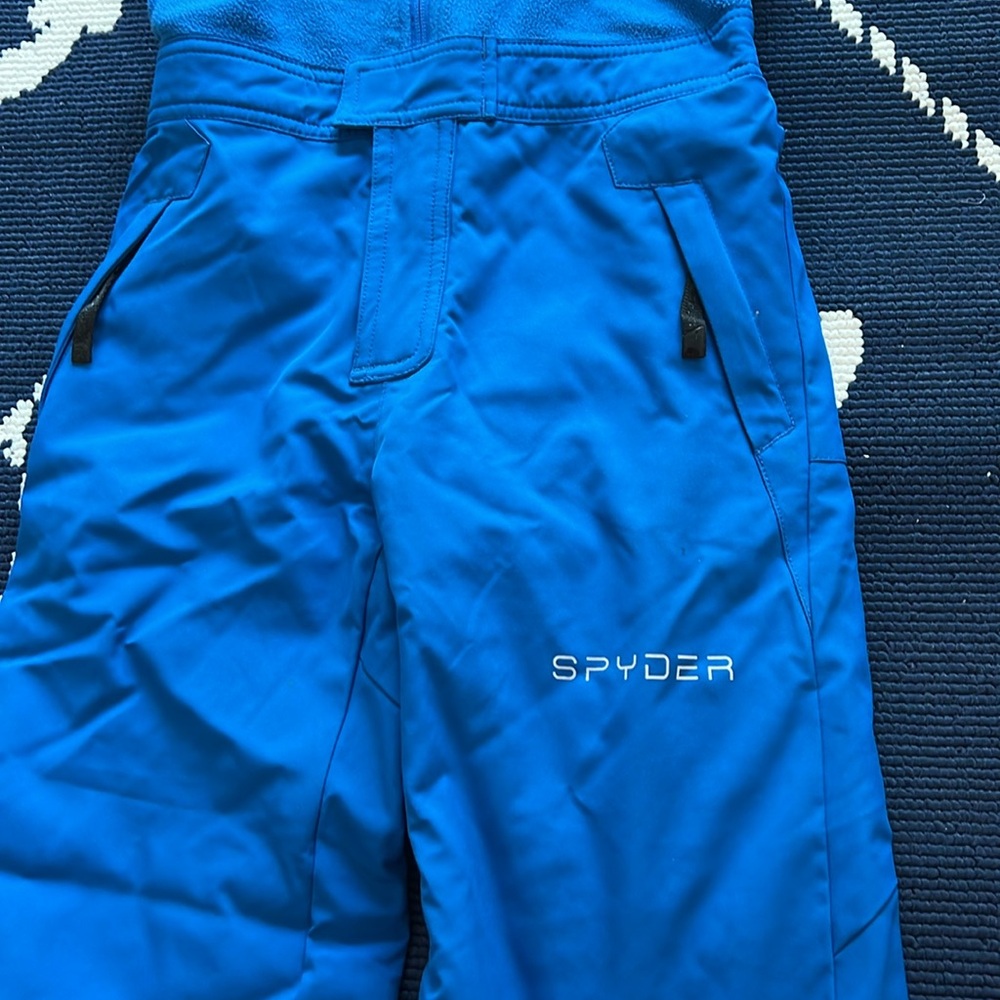 Blue Boys Spyder Expedition Ski Bib Size 5 - Picture 6 of 8